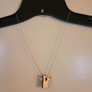 MN State Charm Wood Necklace